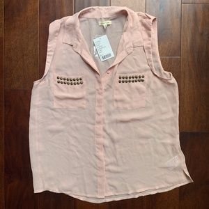 thin pink silence + noise blouse (L)